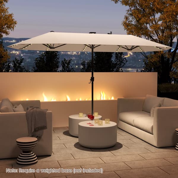 Uteparasoll, 13x7x7.3 ft, Beige