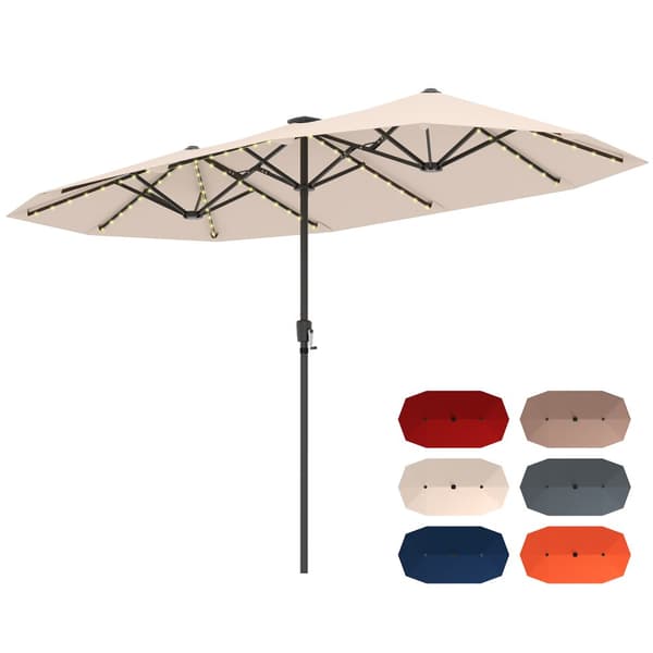 Uteparasoll, 13x7x7.3 ft, Beige