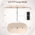 Miniatyrbild 5 av 8: Uteparasoll, 13x7x7.3 ft, Beige