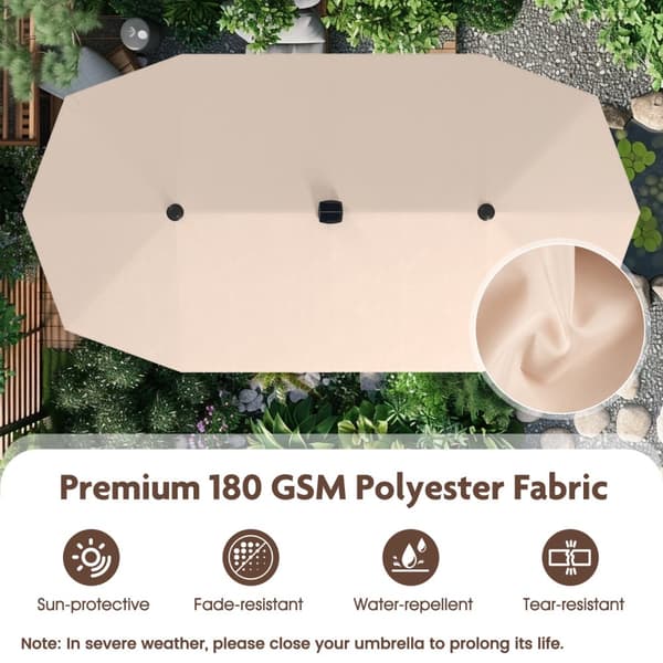 Uteparasoll, 13x7x7.3 ft, Beige