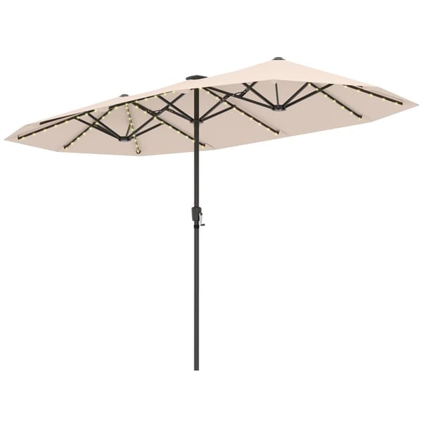 Uteparasoll, 13x7x7.3 ft, Beige