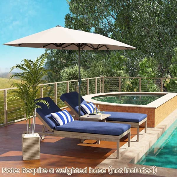 Uteparasoll, 13x7x7.3 ft, Beige