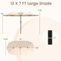 Miniatyrbild 5 av 8: Uteparasoll, 13x7x7.3 ft, Beige