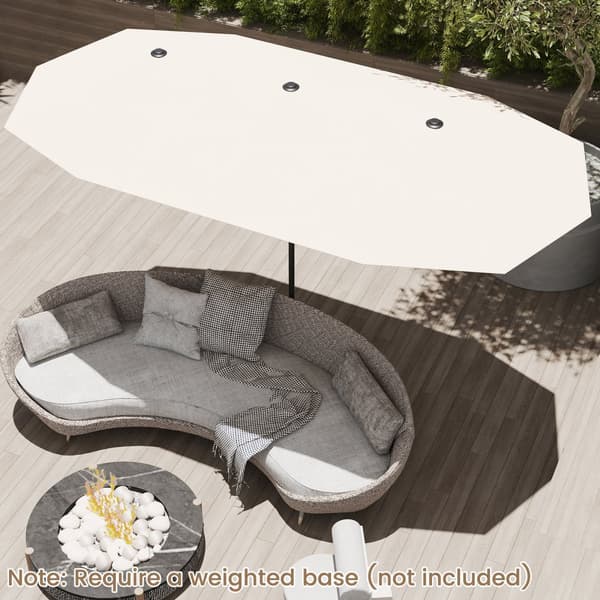 Uteparasoll, 13x7x7.3 ft, Beige