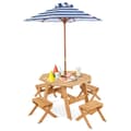 Miniatyrbillede 1 af 8: Børne picnic bord sæt, 80x80x54 cm, Grå/Naturlig