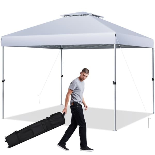Ulkouima Pop-up Katospaviljonki, 305x305x217-275 cm, Musta/Valkoinen