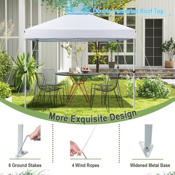 Ulkouima Pop-up Katospaviljonki, 305x305x217-275 cm, Musta/Valkoinen