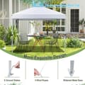 Miniatyrbillede 7 af 8: Udendørs pop-up pavillon, 305x305x217-275 cm, Sort/Hvid