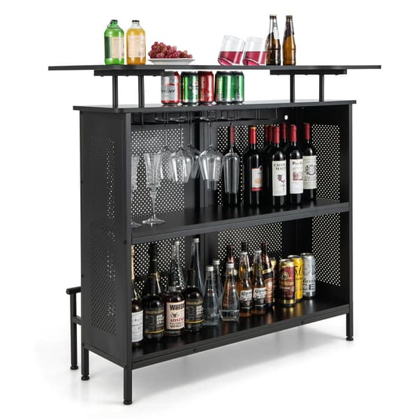 Spiritusbarbord, 48x20x42 tommer, Sort