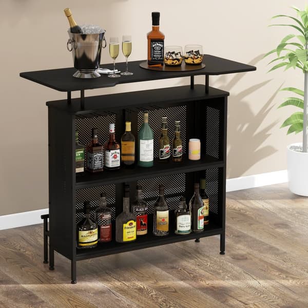 Spiritusbarbord, 48x20x42 tommer, Sort