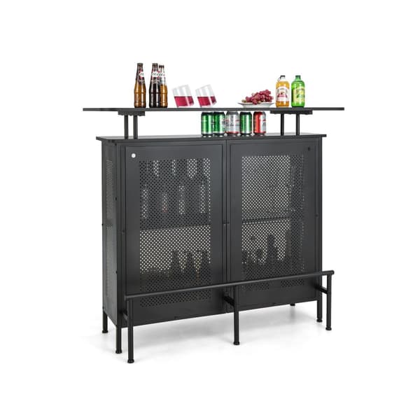 Spiritusbarbord, 48x20x42 tommer, Sort