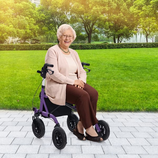 Rollator Walker, 30x25x32-37 tum, Lila