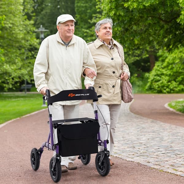 Rollator Walker, 30x25x32-37 tum, Lila