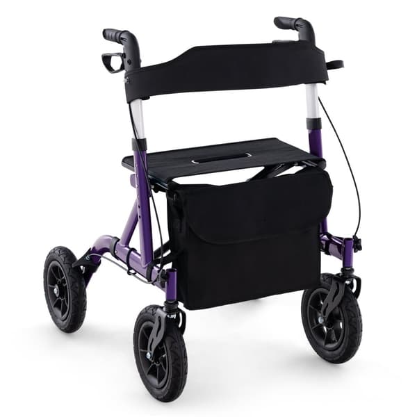 Rollator Walker, 30x25x32-37 tum, Lila
