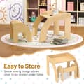 Miniatyrbild 7 av 8: Barnbord och Stol Set, 23.5x23.5x19.5 tum, Natur/Vit