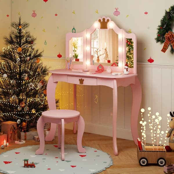 Barnsminkbord, 80x40x106 cm, Rosa