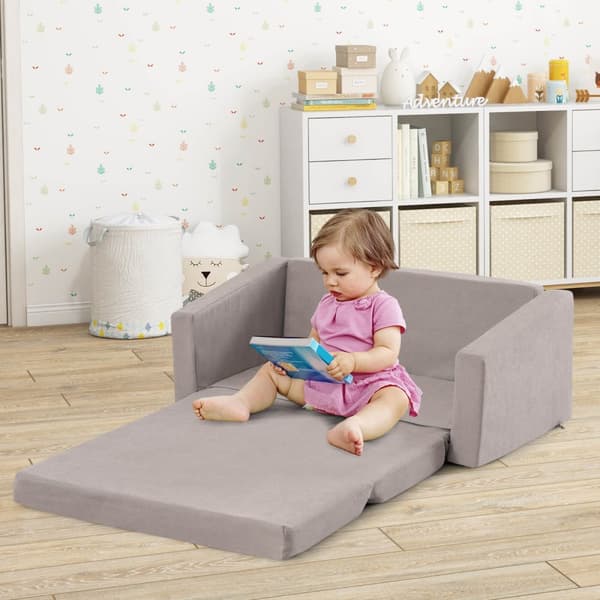 Barnens omvandlingsbar soffa, 30x17x16 tum, Grå