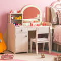 Miniatyrbild 3 av 8: Sminkbord och Stolsset, 31,5x16x37 tum, Vit
