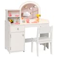 Miniatyrbild 1 av 8: Sminkbord och Stolsset, 31,5x16x37 tum, Vit