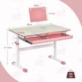 Miniatyrbild 5 av 8: Barnskrivbord, 81x52x81-103 cm, Rosa