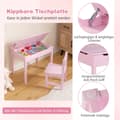Miniatyrbillede 5 af 8: Børnebord og stol sæt, 60x40x58 cm, Pink