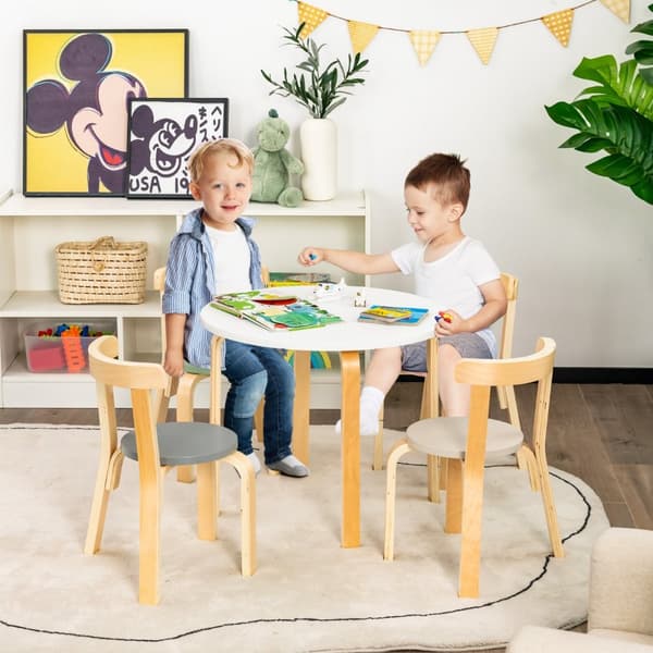 Barnbord och Stolsset, 60x60x50 cm, Färgglad