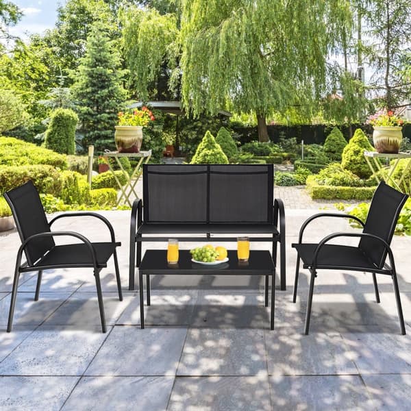 Utemöbelset, 62x58x83 cm, 62x108x83 cm, 80x45x37 cm, Svart/Grå