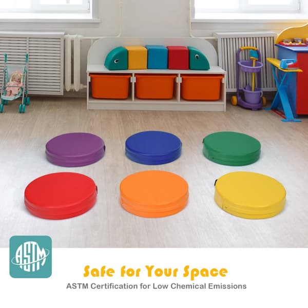 Gulvpuder, 15 tommer rundt, Toddler, Multifarvet