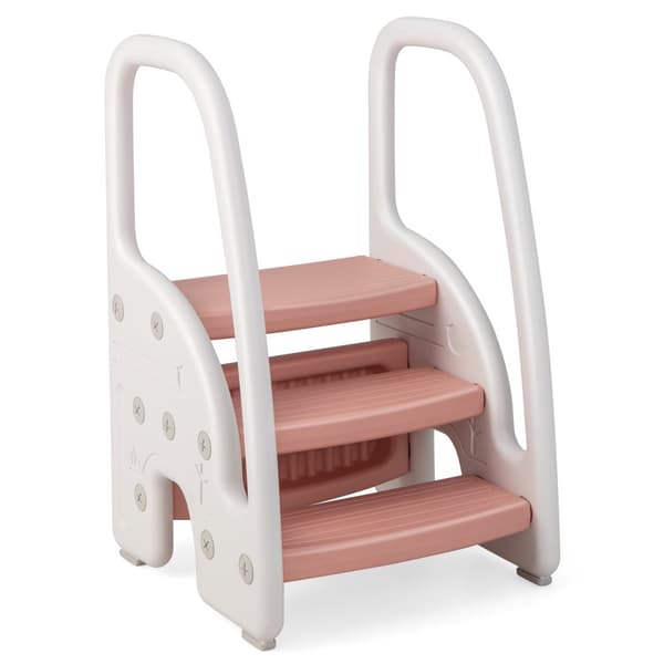 Steg pall, 17x16.5x27.5 tum, Rosa