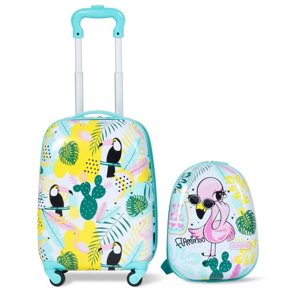 Resväska och ryggsäck set, 30x22x44.5 cm, 25x13x31 cm, Flerfärgad