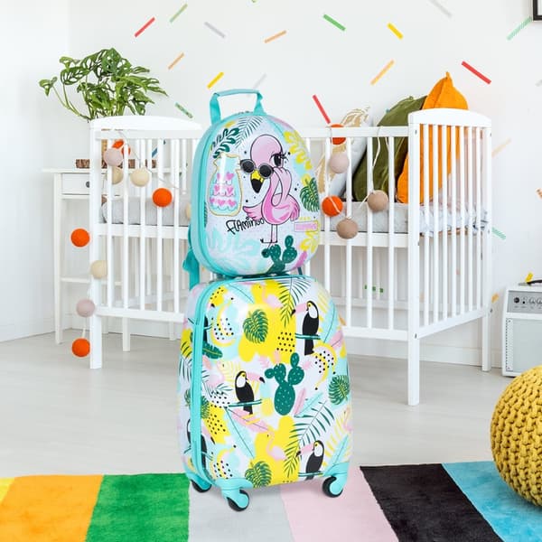 Resväska och ryggsäck set, 30x22x44.5 cm, 25x13x31 cm, Flerfärgad