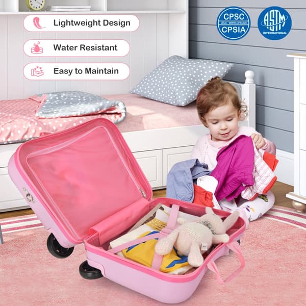 Børnekuffertsæt, 2 dele 18 tommer Ride-on, 46.99x26.67x36.83 cm, Gul