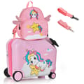 Miniatyrbillede 1 af 8: Børnekuffertsæt, 2 dele 18 tommer Ride-on, 46.99x26.67x36.83 cm, Gul