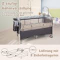 Miniatyrbillede 1 af 8: Rejsebabyseng, 125x65x76 cm, Grå