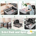 Miniatyrbillede 2 af 8: Transportabel baby seng, 110x78x78 cm, Sort + Grå