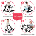 Miniatyrbillede 3 af 7: Baby Walker, 73x64x50.5/53.5/55.5 cm, Hvid