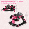 Miniatyrbillede 4 af 8: Aktivitets skubbevogn, 73x61x51.5/53.5/55.5 cm, Pink