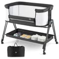 Miniatyrbillede 7 af 8: Transportabel babykrybbe, 97x56x71.5-86.5 cm, Grå + Hvid