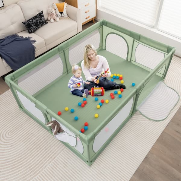Baby legeplads, 205x147x68.5 cm, Grøn