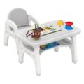 Miniatyrbild 1 av 8: Barnens aktivitetsbord och stol set, 31x19.5x19.5 tum, Grå