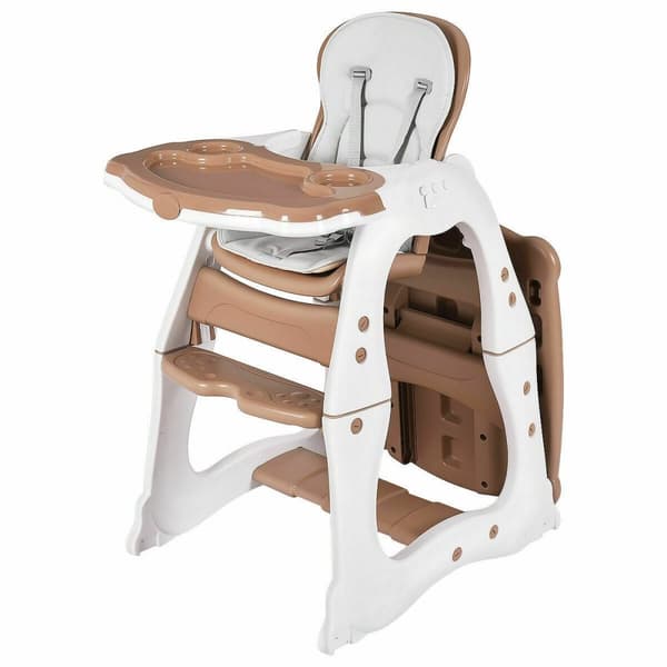 Spädbarnsbord och stol set, 26x21x36 tum, Brun