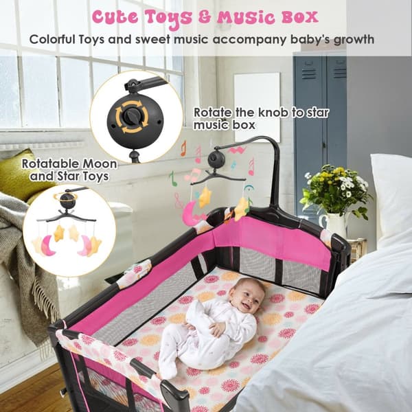Baby Legeplads, 101x72x80 cm, Pink