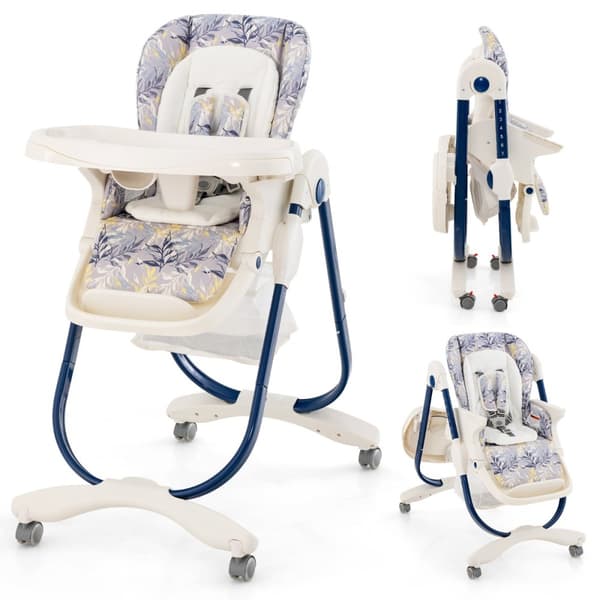 Baby højstol, 102x59x92-110 cm, Navy
