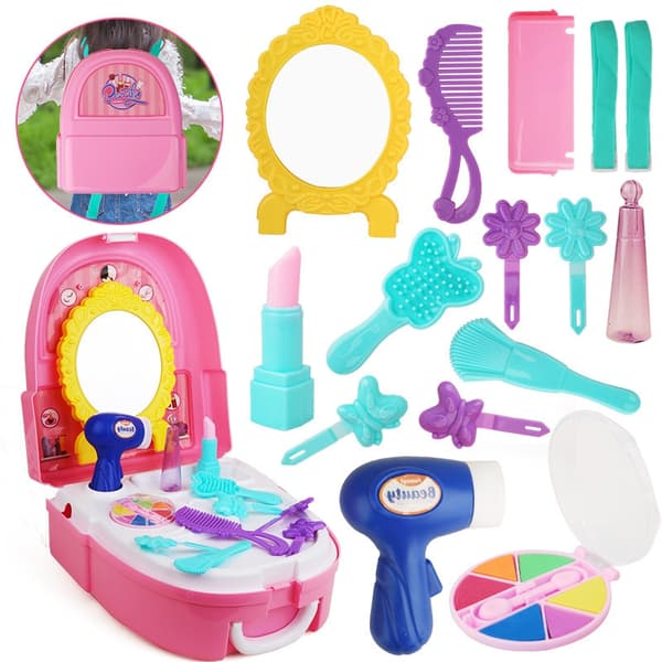 WOOPIE Little Princess sæt i rygsæk – toiletbord med 19 dele