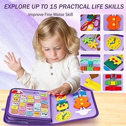 OBOSOE Montessori Busy Board 1-4-vuotiaille lapsille, aktiviteetti- ja kehittäviä leluja lapsille