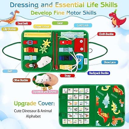 OBOSOE Montessori Busy Board 1-4-vuotiaille lapsille, aktiviteetti- ja kehittäviä leluja lapsille