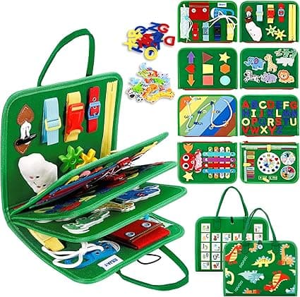 OBOSOE Montessori Busy Board 1-4-vuotiaille lapsille, aktiviteetti- ja kehittäviä leluja lapsille
