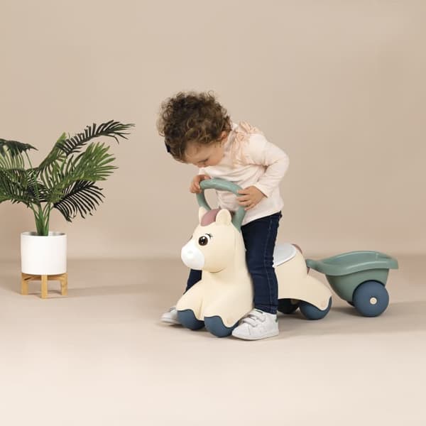 SMOBY Lille Første Ridelegetøjspony med Trailer
