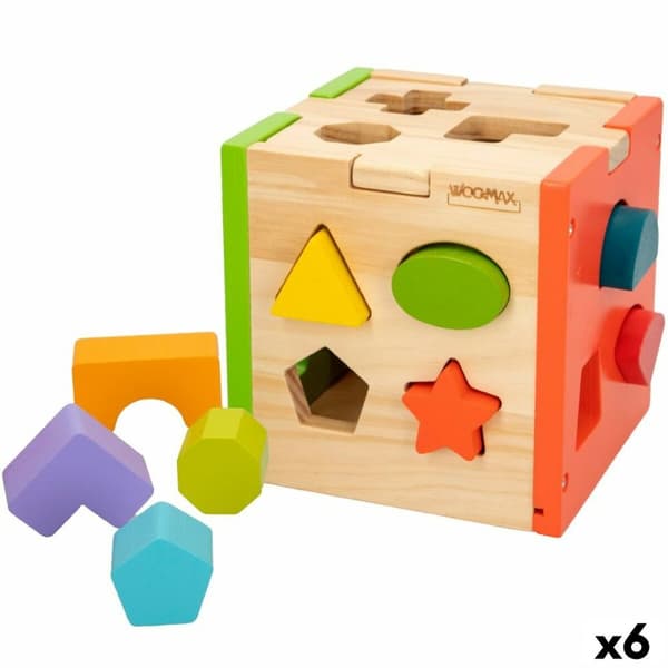 Lasten puinen palapeli Woomax 15 x 15 x 15 cm (6 osaa)