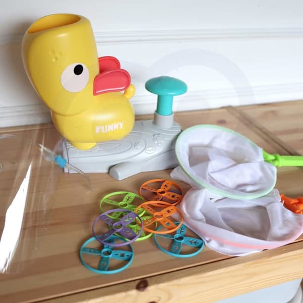 WOOPIE Arkadespil – Fang Frisbee Disc Launcher Gul